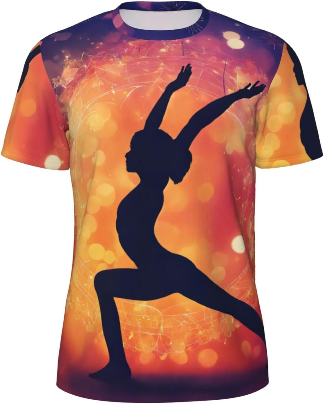 Gymnastics Game Print Mens Short Sleeve Mesh T-Shirt Breathable Athletic Gym Running Casual Sports Wear