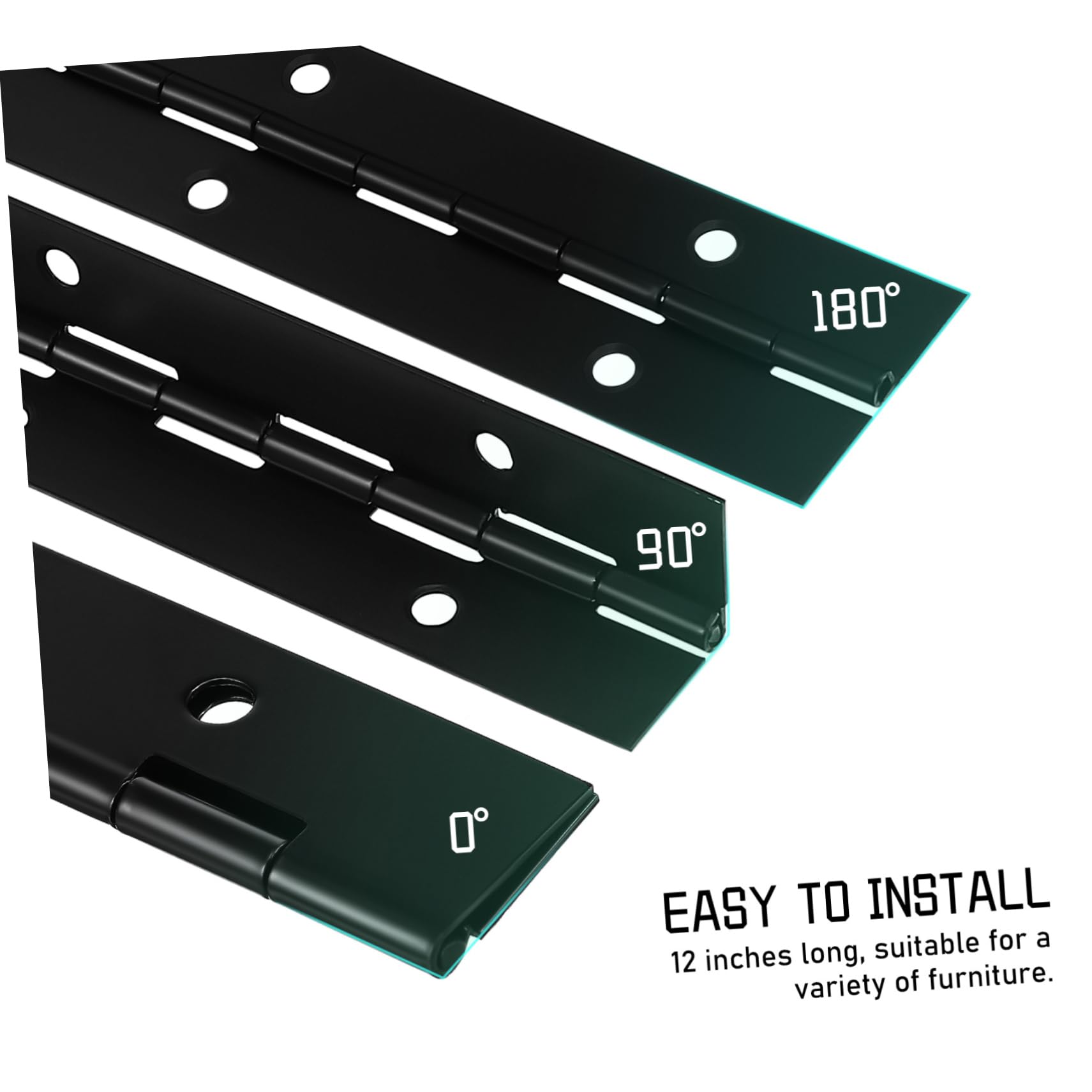Gadpiparty 8pezzi Cerniere Metalliche Lunghe Per Mobili Legno Da Cerniere Resistenti Ferro Per Armadi e Pianoforti Include Viti Design Semplice e Versatile