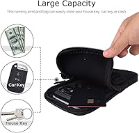 Vista 3 de JEMACHE Brazalete para correr para iPhone 17 16 15 14 13 Pro Max/Plus, Samsung Galaxy S25 S24 S23 Ultra/Plus, bolsa de brazo con hebilla G (negro) S