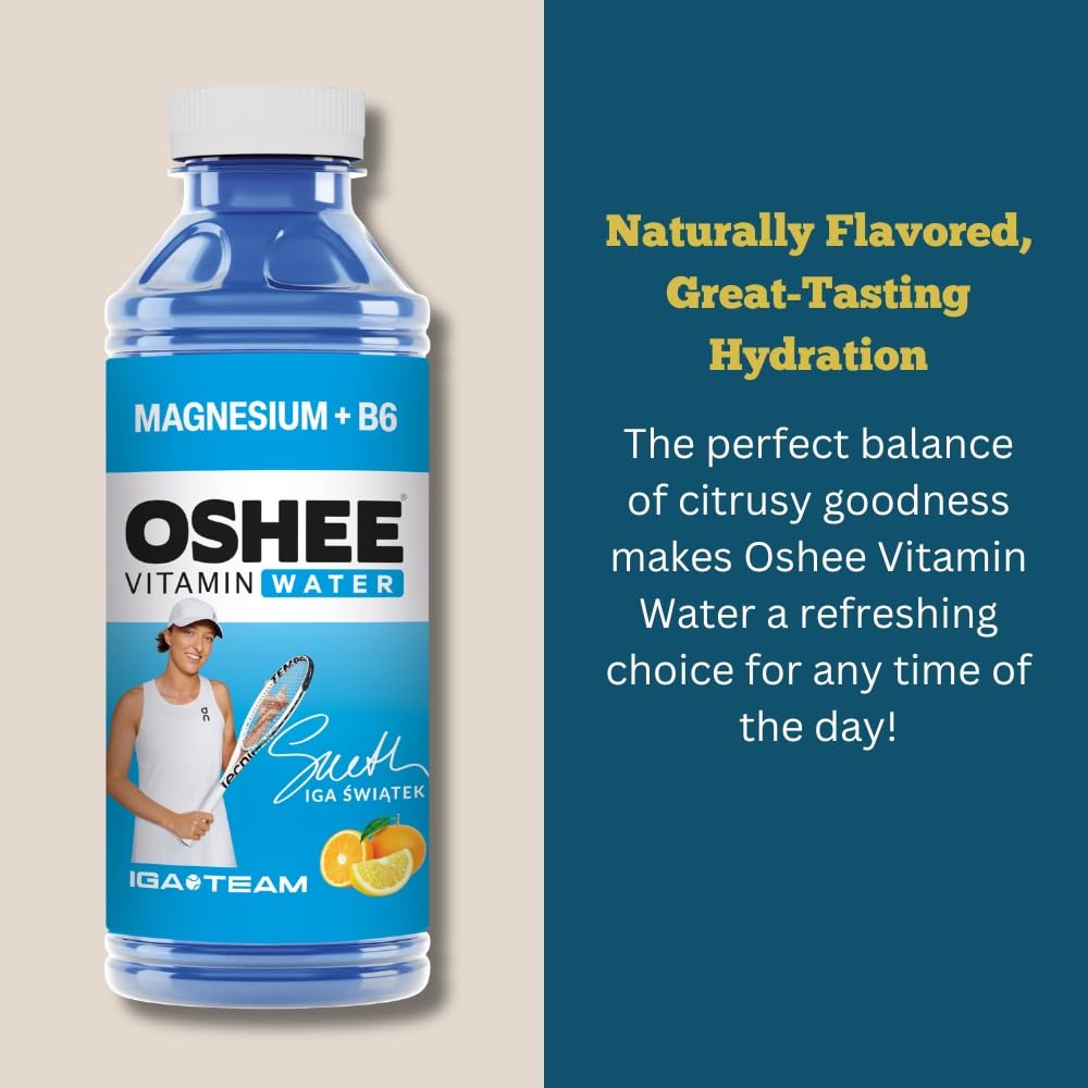 Oshee Vitamin Water H20 magnesium Flavour 555ml (Pack of 6) - Magnesium, Niacin, Pantothenic Acid, Vitamin B6, Folic Acid, Biotin, Vitamin B12