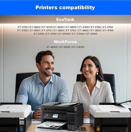 Miniatura 3 de SB4 Botellas de repuesto de tinta 522 compatibles con 17.6 fl oz (no para sublimación) - Compatible con impresoras EcoTank ET-2720, ET-2760,