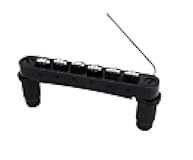 Guyker Guitar Tune-O-Matic Roller Saddle Bridge Replacement Part Compatible with Gibson Les Paul LP SG Style 6 String Electric Guitar - GM005, Black