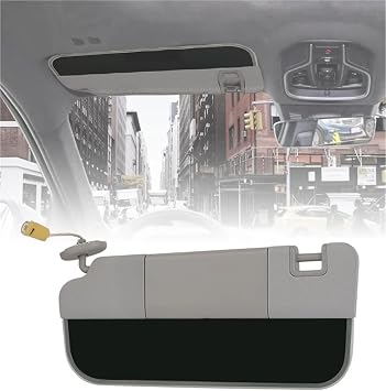 Car Left Right Side Sunshade Sun Visor Shadow Sunglasses with Light Mirror Compatible with Geely Monjaro Manjaro 2022 2023 Xingyue L Kx11(Black Left)