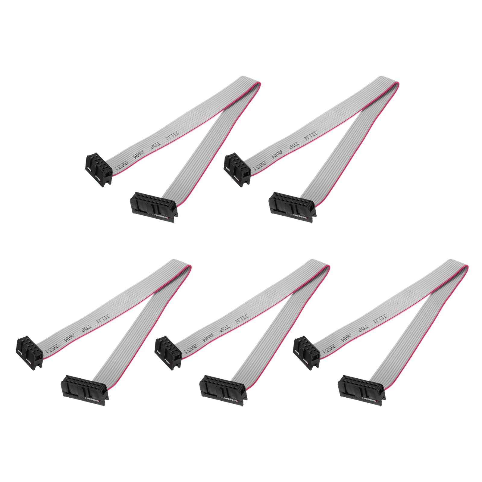 QUARKZMAN 5 Pz Cavo a Nastro Piatto IDC, Passo 2.54mm Larghezza 12mm Lunghezza 20cm 10 a 16 Pin FC a FC Connettore a Nastro Piatto per PC, Display LED