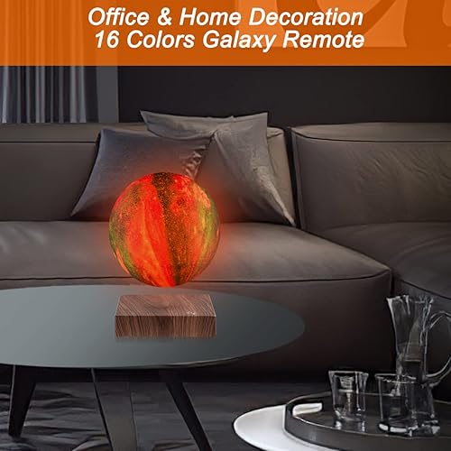 Miniatura 2 de Lámpara de luz de luna de levitación magnética, lámpara flotante y giratoria de luz de luna de impresión 3D, control táctil, luces LED de noche de