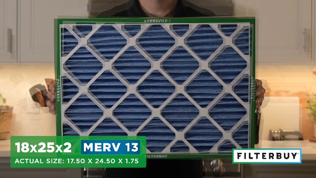 Filterbuy 18x25x2 Air Filter MERV 13 Optimal Smoke & Allergy