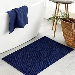 Tapete para Banheiro - 60cm x 40cm - Tapete Popcorn Macio Diversas Cores Antiderrapante Bolinha (Azul Star)