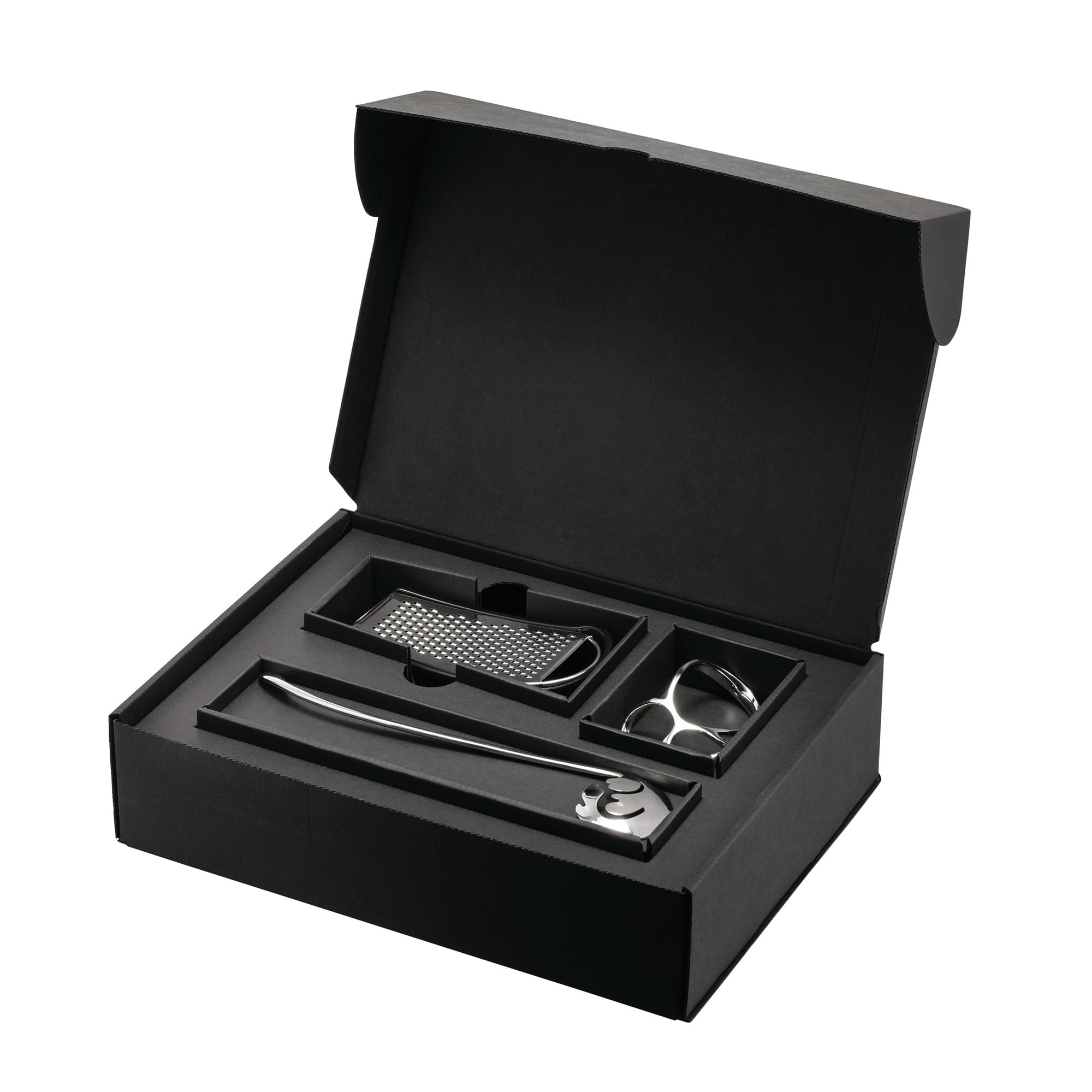 Alessi - MMI31SET - Set Composé d'un Dégustateur de Pâtes, d'un Distributeur de Spaghetti et d'une Râpe, en Acier Inoxydable 18-10 et Résine Thermoplastique, Multicolore