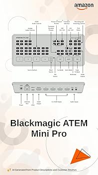 その他 ATEM Mini Pro ISO Blackmagic Design ATEM Mini Pro ISO, 2x Optical Zoom, Green