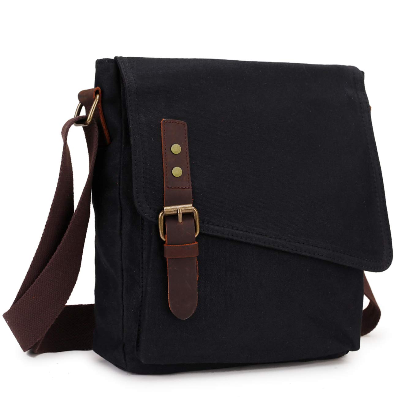 Small Messenger Bag VONXURY Water Resistant Shoulder Bag Canvas Crossbody Purse for Women Men