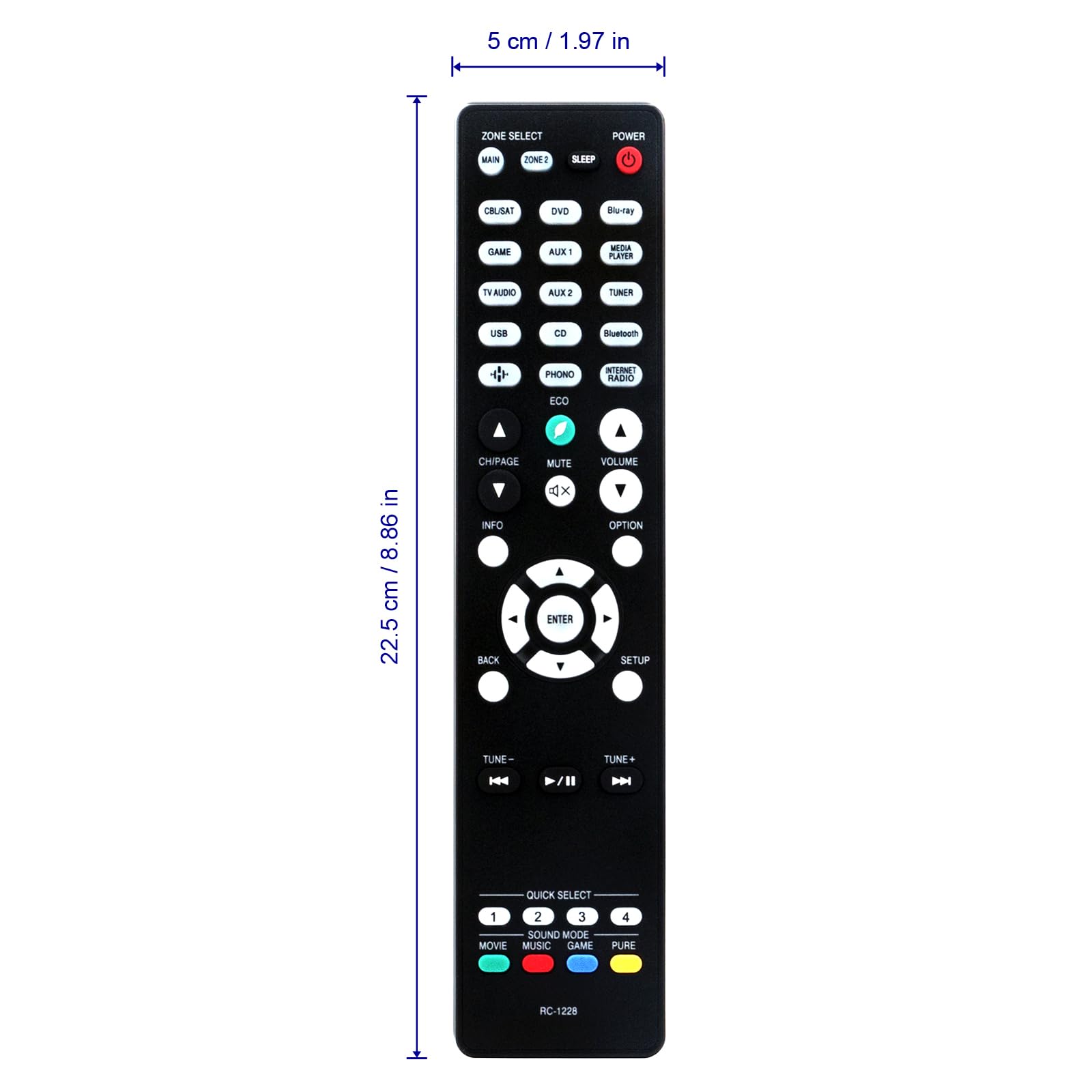 Amazon.com: RC-1228 Replaced Remote fit for Denon AV Receiver AVR