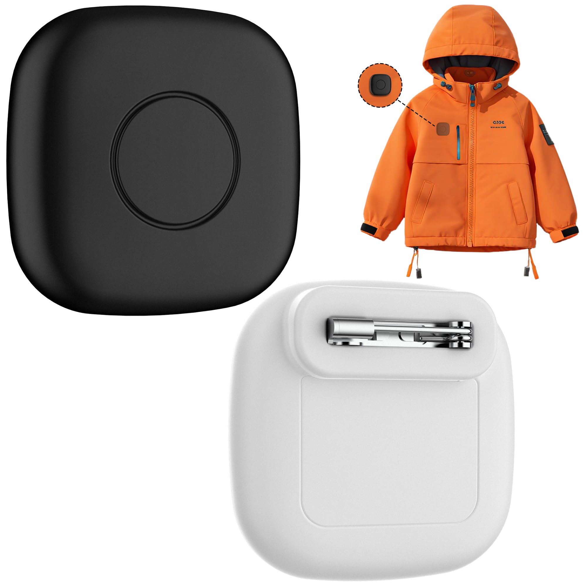 SkyArmor 2-Pack Waterproof Silicone Case with Pin for Tile Mate 2024/2022 – Hidden GPS Tracker Holder for Kids, Teens, Elderly, Pets, Bags, Luggage –