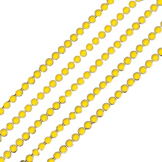 blinkee Smooth Round Opaque Bead Mardi Gras Necklace Yellow Pack of 12