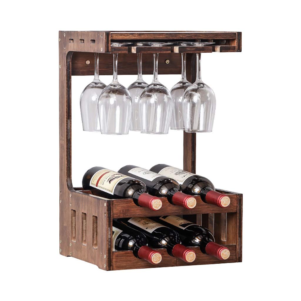 Casier à vin créatif avec porte-gobelet idéal pour vos soirées de dégustation