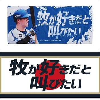 Amazon.co.jp: オフィシャル！横浜DeNAベイスターズ 牧秀吾 タオル 2枚