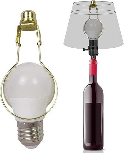 Miniatura 5 de 2 adaptadores de clip de bombilla para pantalla de lámpara, soporte de pantalla con perilla de sombrero y niveladores de silicona, adaptador de