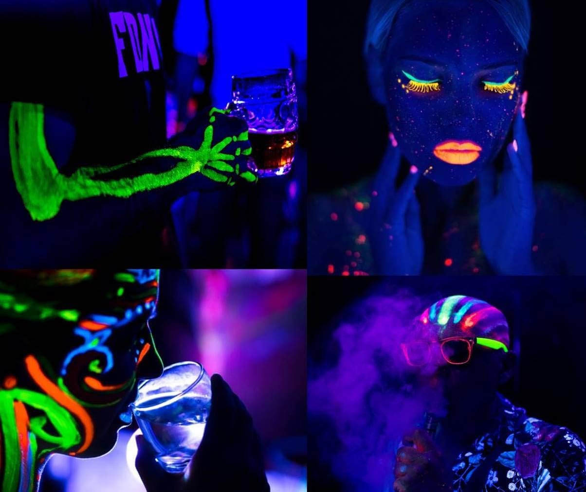 LED Blacklights, 6W LED Tube for Black Light Bulbs Replacement, Black Light Poster, UV Art, Bedroom, Halloween and Blacklights Parties