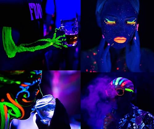 Miniatura 2 de Luz LED negra, tubo LED de 6 W, luz negra para repuesto de bombillas negras, póster de luz negra, arte UV, dormitorio, luces negras para fiestas