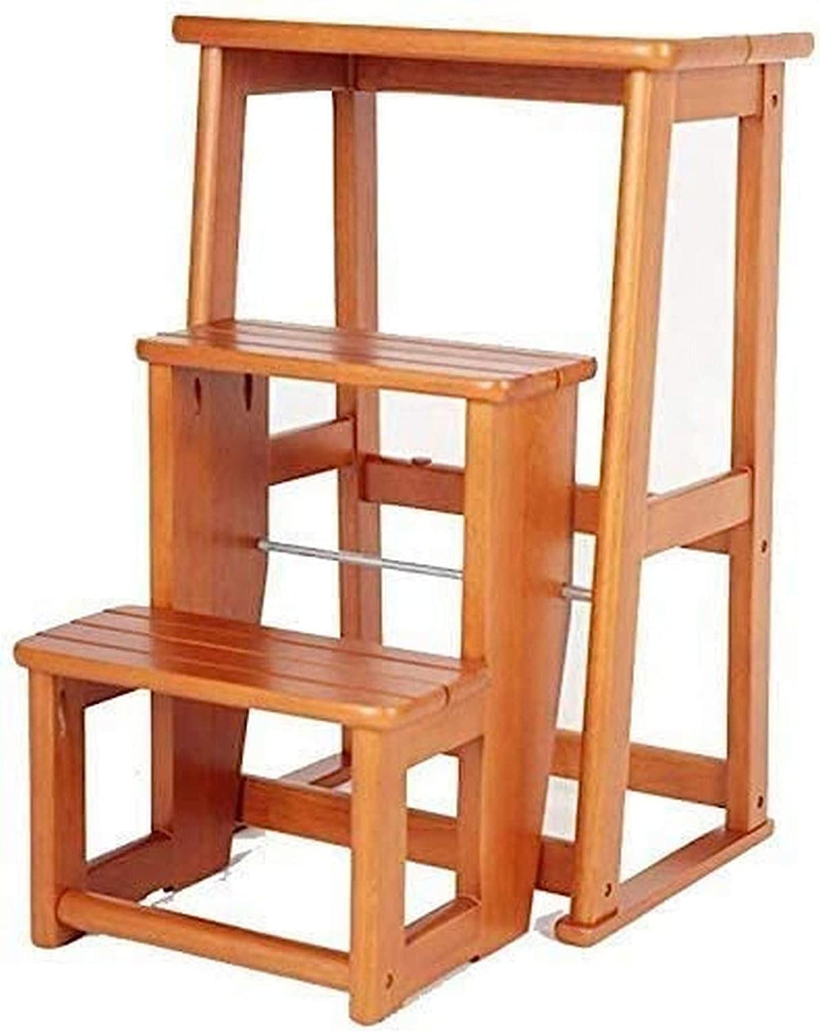 Tabouret d'échelle en bois pliant pour cuisine et salon