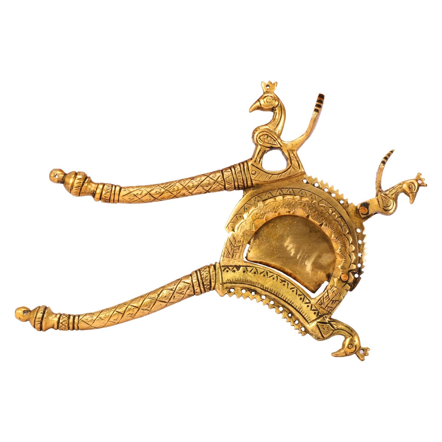 Kartique Schiaccianoci in ottone da 20,3 cm con intricato design a pavone, finitura dorata, tradizionale tronchesina per cucina e decorazione