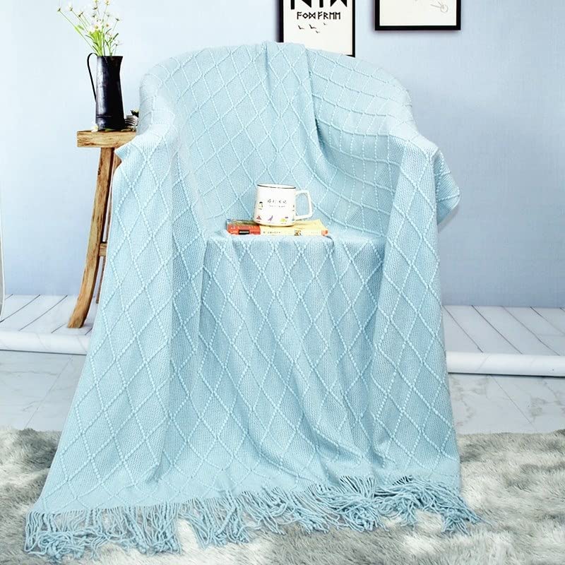 Plaid canapé coton grande taille 130x260 cm pour rester au chaud