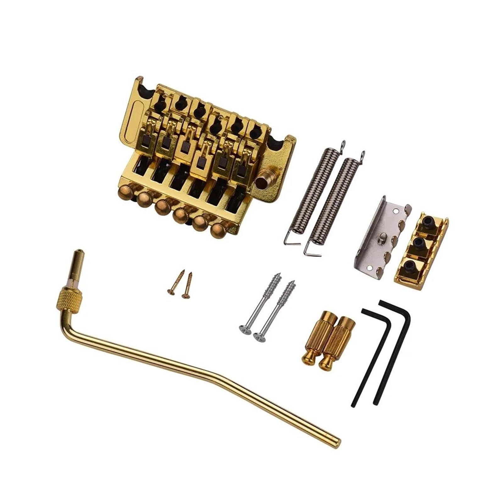 Accesorios De Dispositivo Estabilizador De Resorte De Puente De Guitarra Eléctrica De Trémolo Doble | Puente de guitarra(Gold)