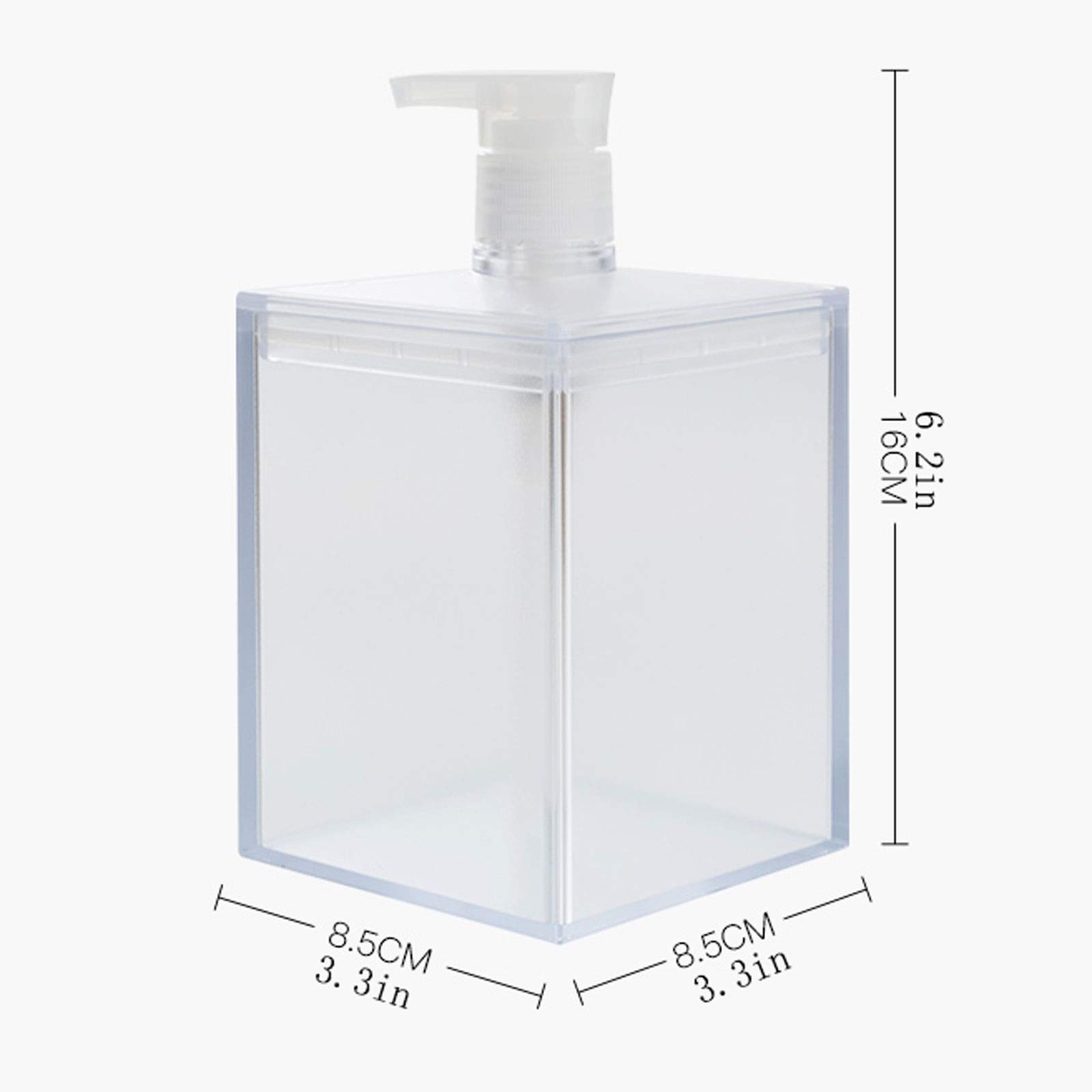 Dozownik prysznicowy 550 ml, duża pojemność, materiał PS, dozownik mydła w płynie do łazienki i kuchni, dozownik blatowy/dozownik do balsamu (kolor: szary)