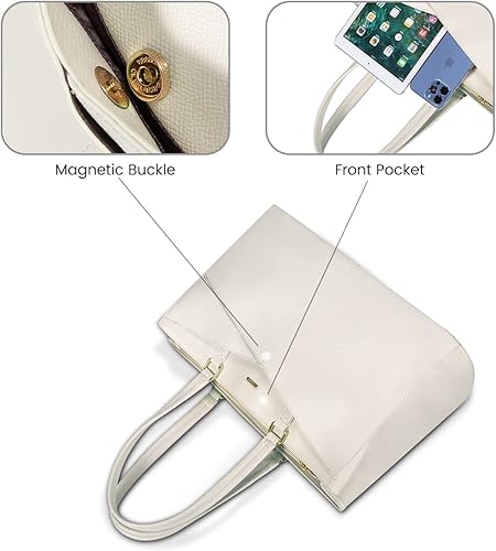 Miniatura 2 de Bolsa de mano portátil para mujeres, de 15.6, impermeable, de cuero, para computadora, bolsas para mujeres de negocios, para oficina, bolsa de