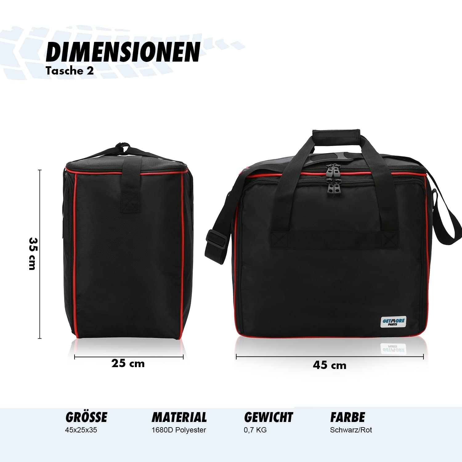 Getmore Accessori Moto Borse Interne per Valigie Laterali valigia Ducati Multistrada
