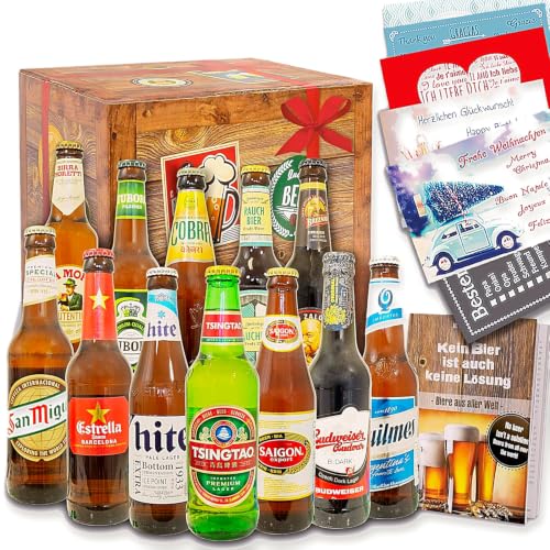 Biere der Welt 12 Flaschen - Geschenke für Männer