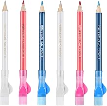 COYUN 6 Pcs Craie Couture, Crayon Couture Tissu Effacable, Crayon Marqueur de Tissu Noir et Blanc pour Couture, Quilting et Projets de Loisirs Créatifs sur Tissus Clairs et Foncés, pour Marquer Tracer