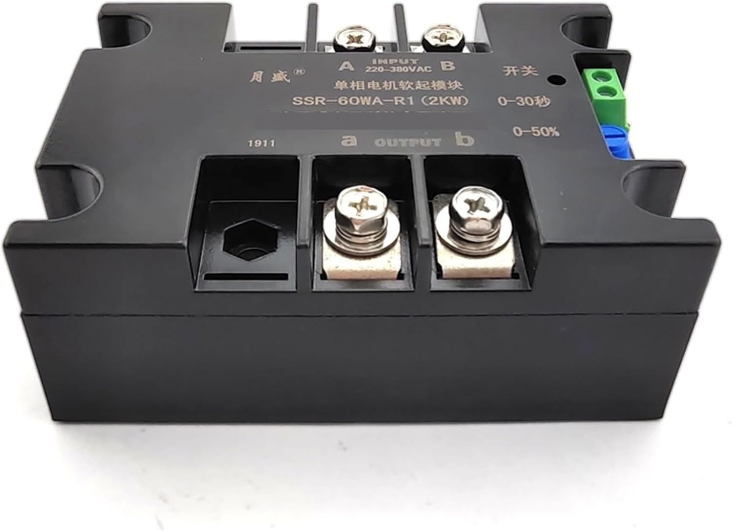 220V single-phase motor soft starter module controller2KW4KW6KW8KW motor online soft starting fan pump pressure reducer(SSR-100WA-R1(4KW))