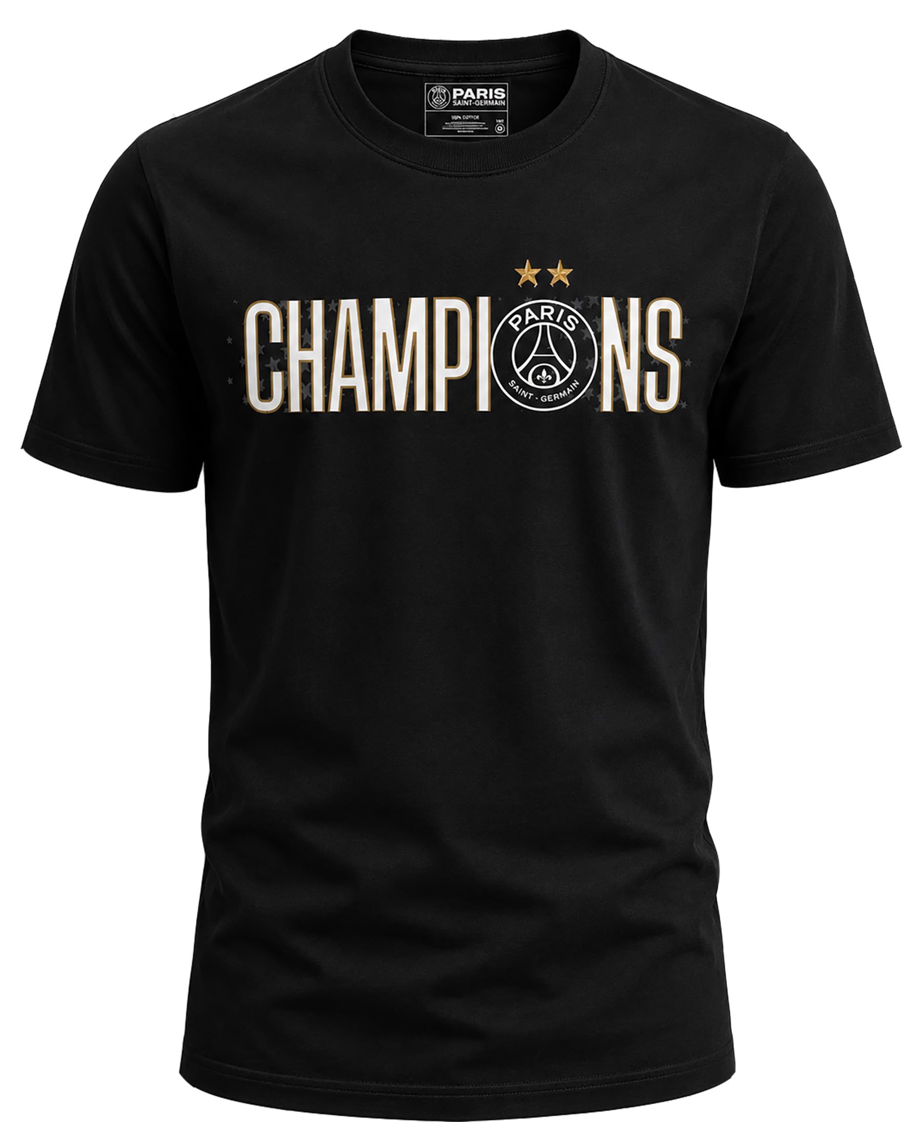 PSG T-Shirt Champions - 2 étoiles - Collection Officielle Paris Saint Germain