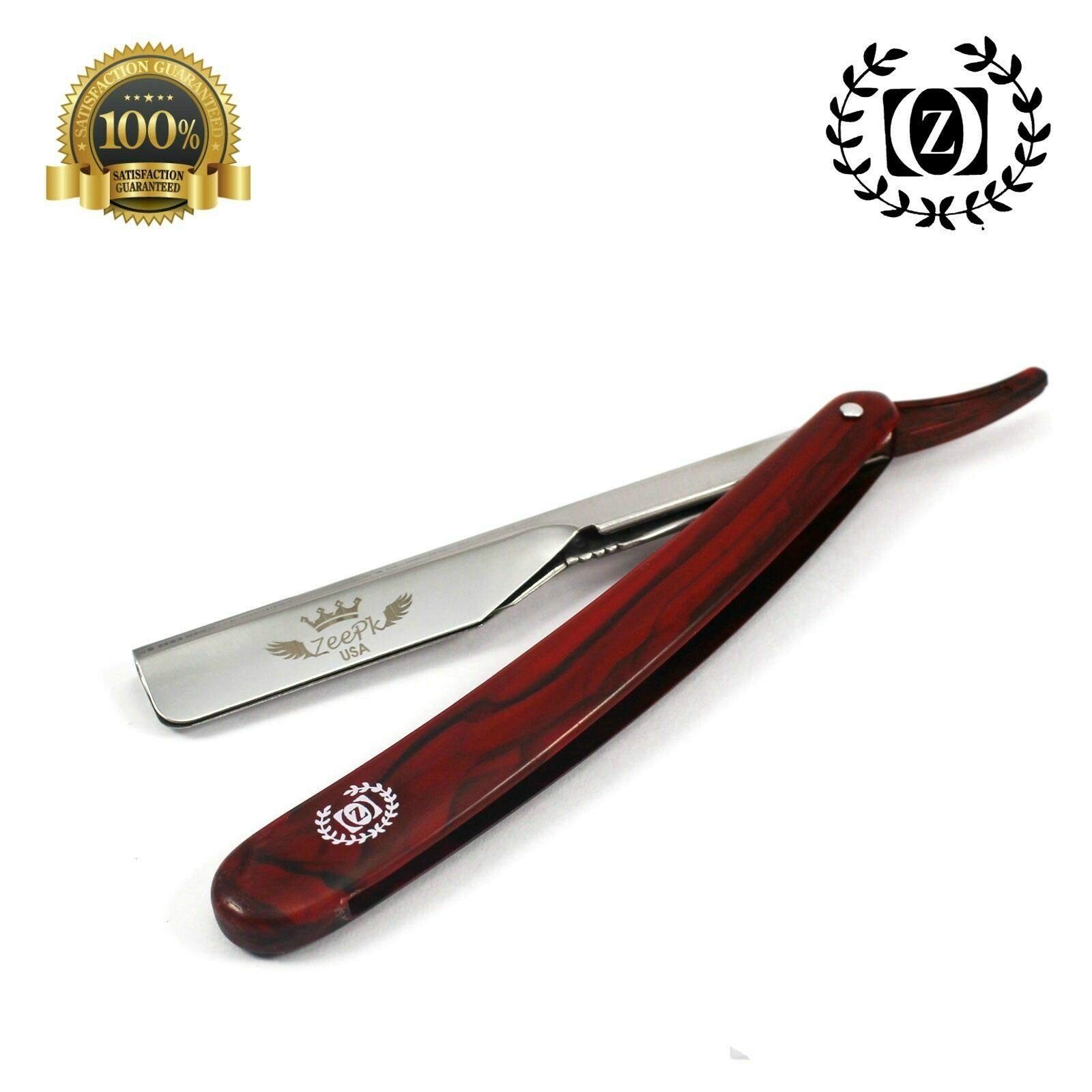 Straight Barber Edge Steel Razors Shaving With Free Blades USA SMART CUT THROAT STRAIGHT RAZOR BARBER SALON + 100 BLADES
