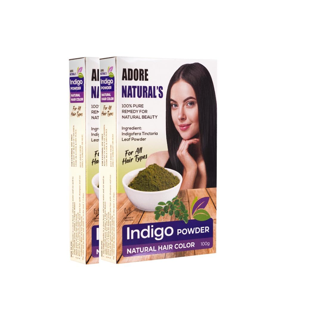 Adore Naturals 100% Pure Indigo Powder | Natural Hair Color for all hair types | Pack of 2-picture-29