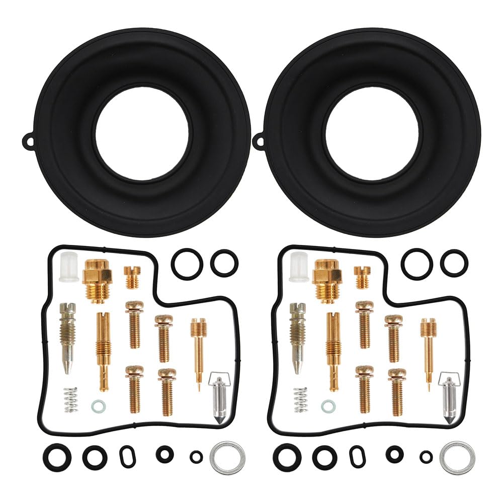 Photo 1 of 2 Pcs Carburetor Rebuild Kit Repair Kits Replacement for Honda Shadow Spirit 1100 VT1100C Black 1999-2000 VT1100C 1997 1998-2007 Carb with Diaphragm