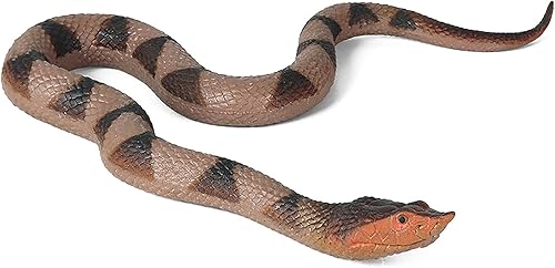 Miniatura 8 de Juguete realista de serpiente falsa de goma, figura de serpiente de Halloween, accesorios de broma de serpiente falsa asusta pájaros, ardillas, boa,