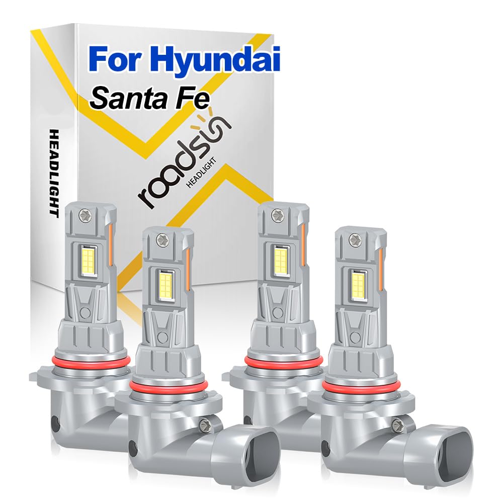 Bombillas LED Para Faros Delanteros, 20000LM, 12V, 9005 HB3 Luz De Carretera, 9005 HB3 Luz De Cruce, Bombillas LED para conducción nocturna, For Hyundai Santa Fe 2021-2022