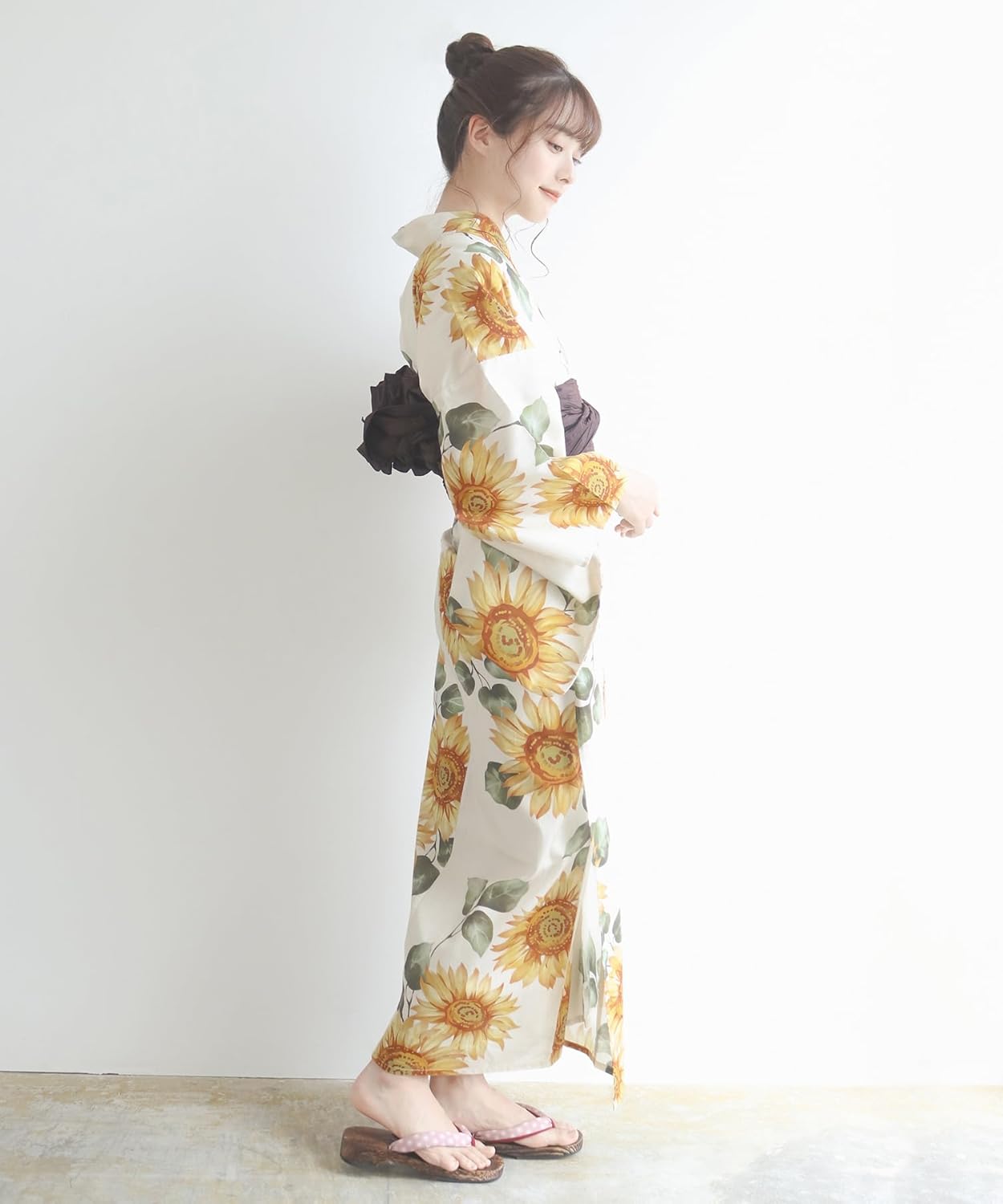 KYOETSU] [キョウエツ] 浴衣セット 変わり織 生成り 6点セット(浴衣