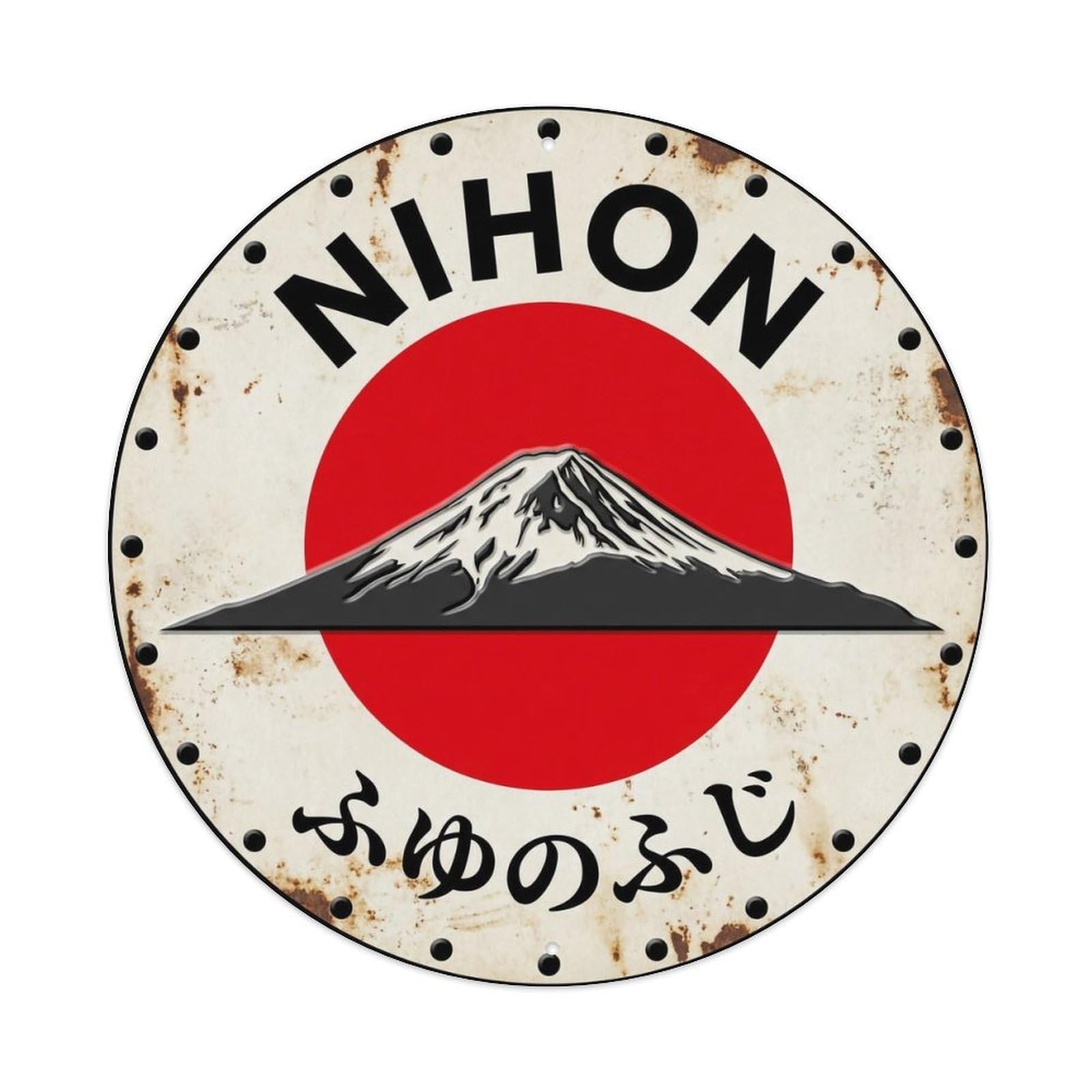 Fuji Winter Nihon Snow Cap Peak Historic Metal Tin Sign
