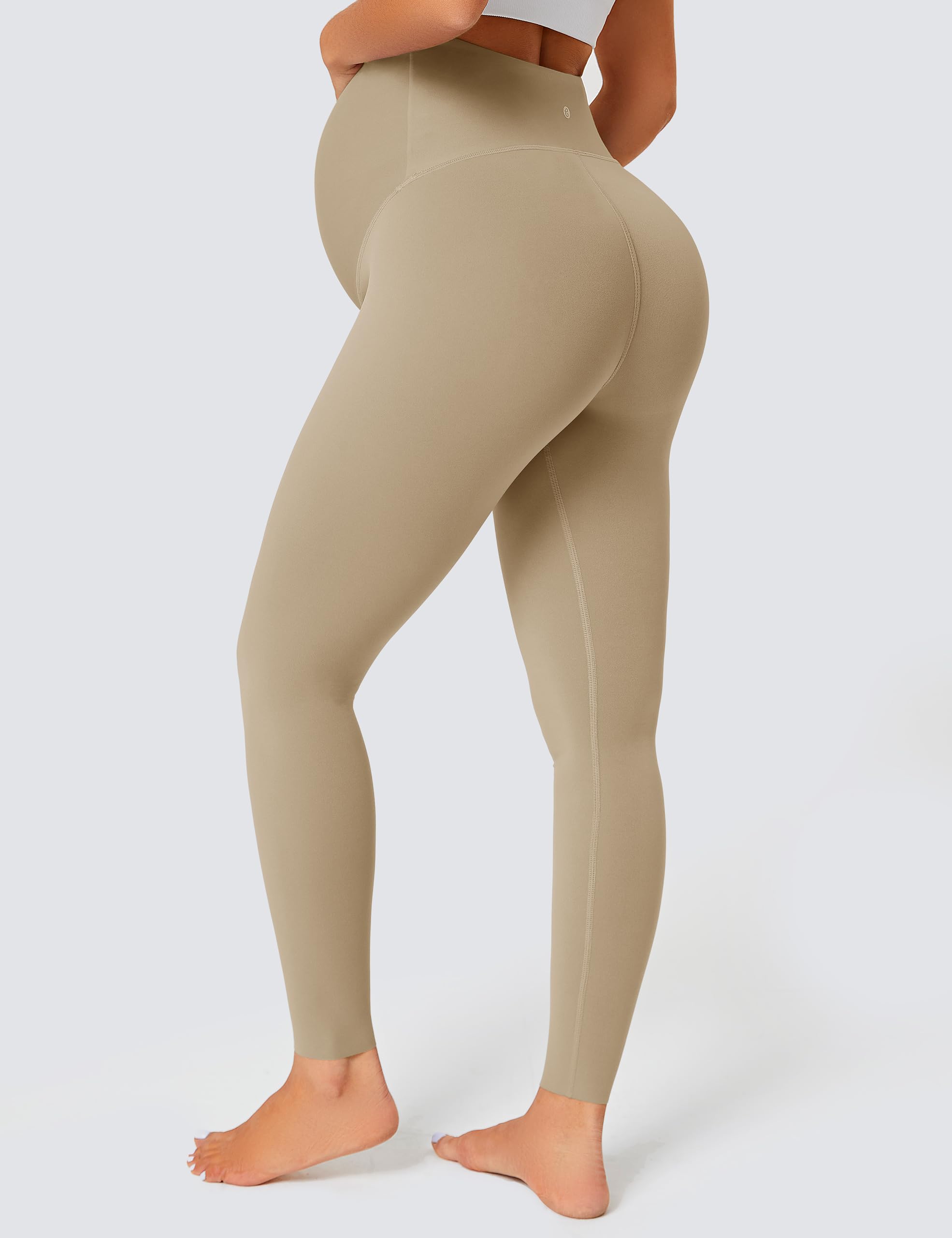 BAYDI Nudi Legging de grossesse pour femme avec poches, opaque, long, taille haute, doux et élastique