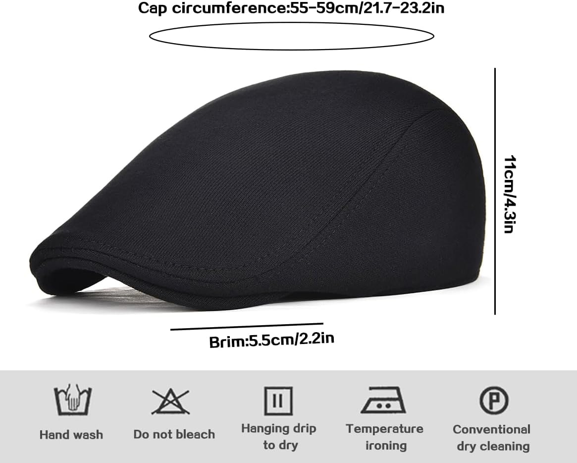 Men's Newsboy Hat Adjustable Beret Ivy Cap Irish Cabbie Driving Hunting Hats - Image 7