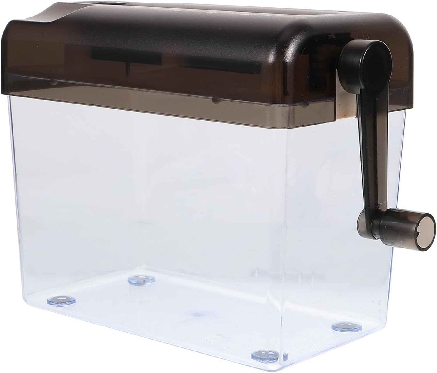 ABOOFAN Manual Paper Shredder Small Desktop Hand Crank Wear-Resistant Office and Home Use A6 Portable Paper Shredder for Document and Card Shredding