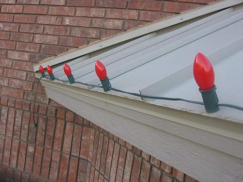 Miniatura 5 de Guirnalda de luces novedosas C9 de 500 pies para exteriores base intermedia C9E17 espaciado de 12 pulgadas cable verde