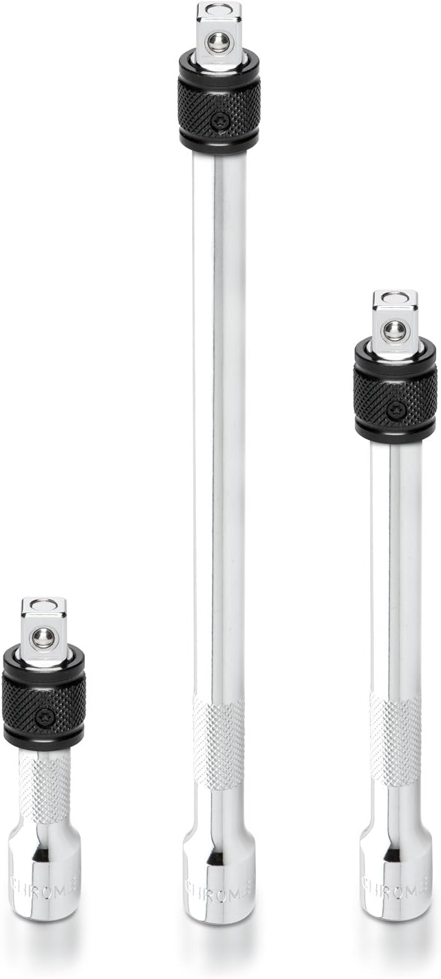NEIKO 00295A 3/8" Drive Locking Extension Bar Set, 3 Piece, 3", 6", 10