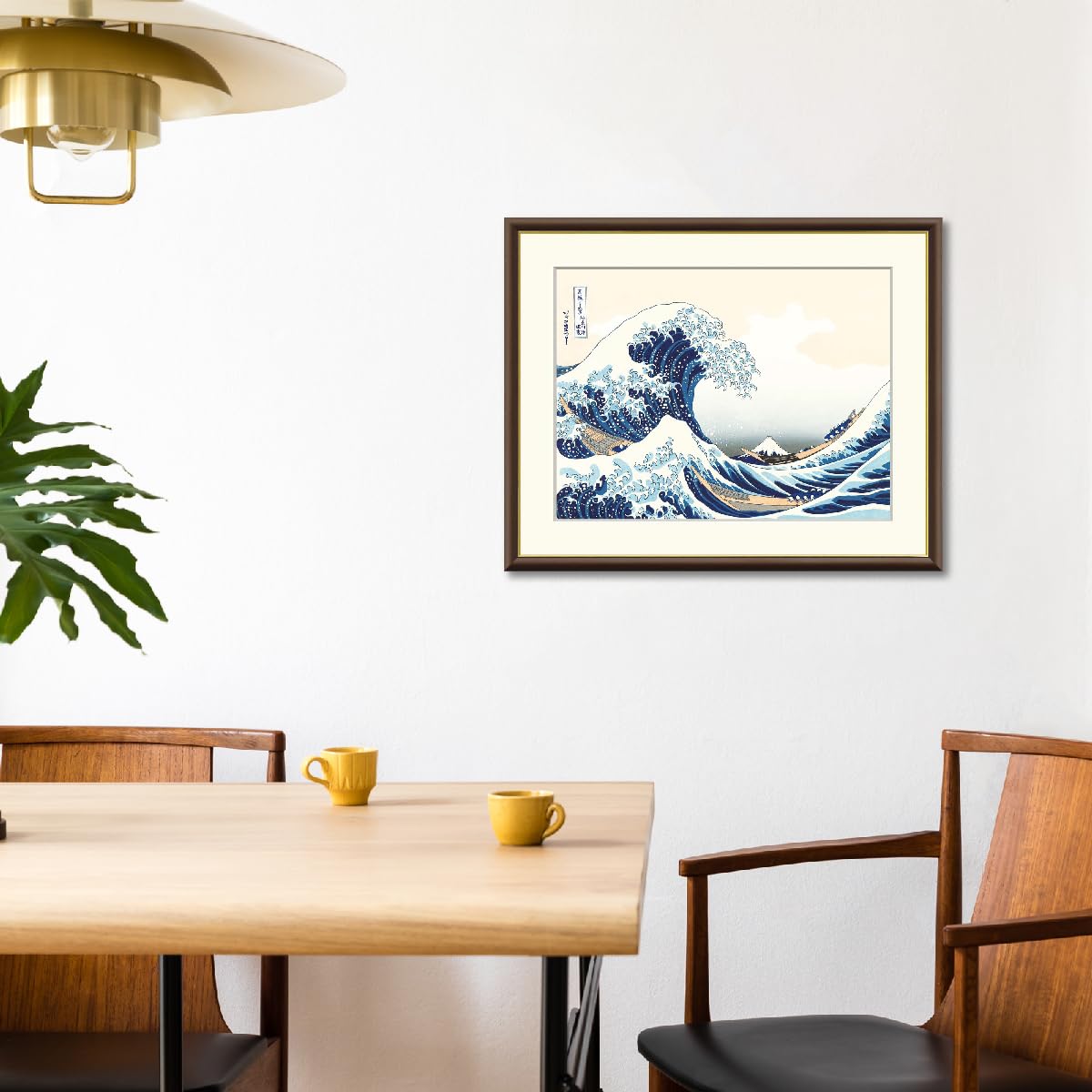 Amazon｜神奈川沖浪裏 葛飾北斎 42× 52㎝ F6 J5-G022 額入り アート