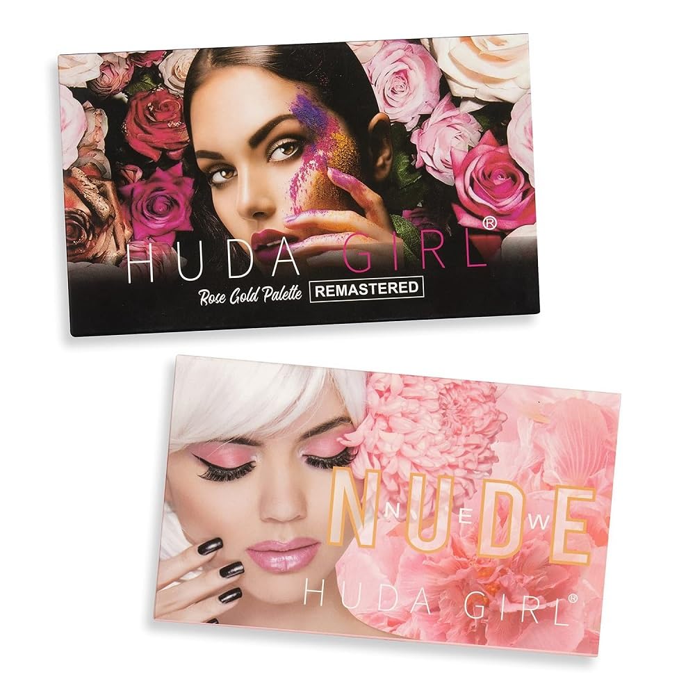 Mr. Huda New Nude And Rose Gold Remastered Eyeshadow Palette, 6 Shades Makeup Kit For Girls, Semi-Matte Finish