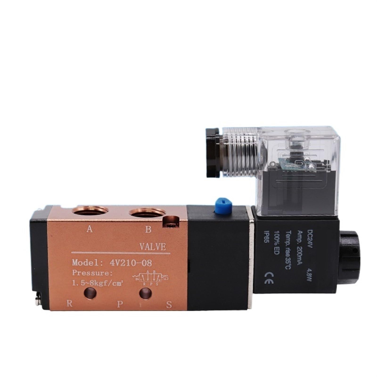 HDPHCRIUN Two-position five-way solenoid valve 4V410-15 AC220V DC24V air-controlled directional(4V410-15-AC110V)