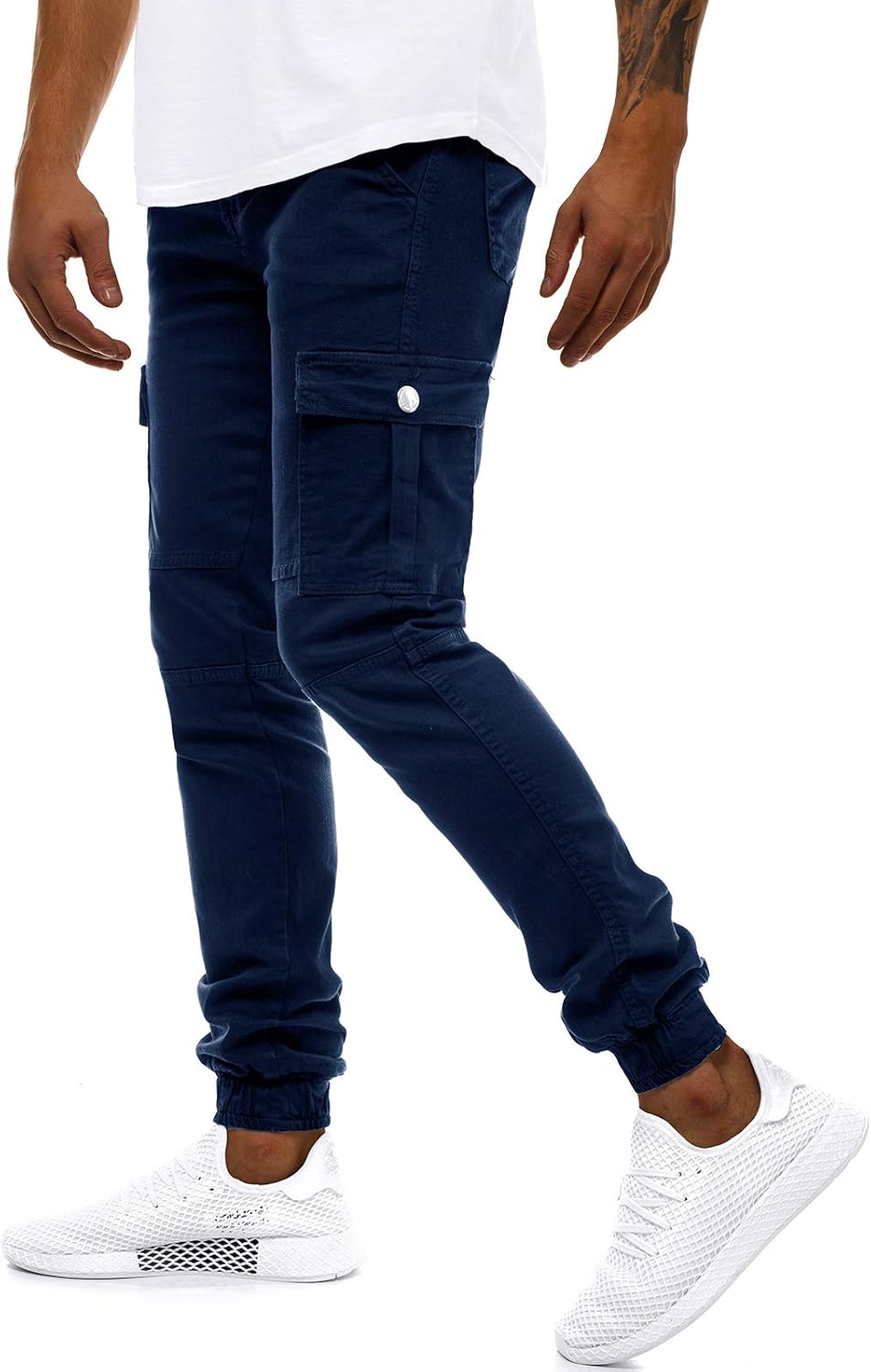 OZONEE Herren Chino Hose Chinos Lang Stoffhose Jogger Chinohose Pants Cargohose Cargo ...