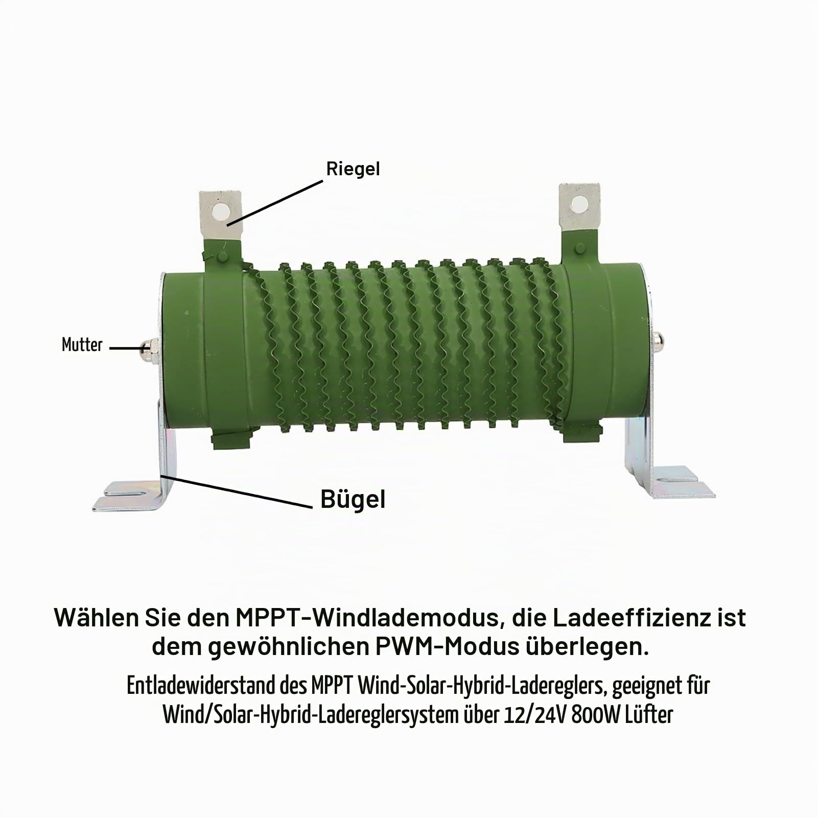Dump Load Resistor MPPT Wind Solar Hybrid Laderegler Dump Load Regulator Solar Laderegler für über 12/24V 800W Lüfter